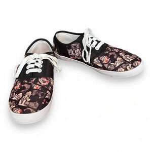 THE BRADFORD EXCHANGE Mickey & Minnie "Caught in the Moment" Sneakers sz 7.5